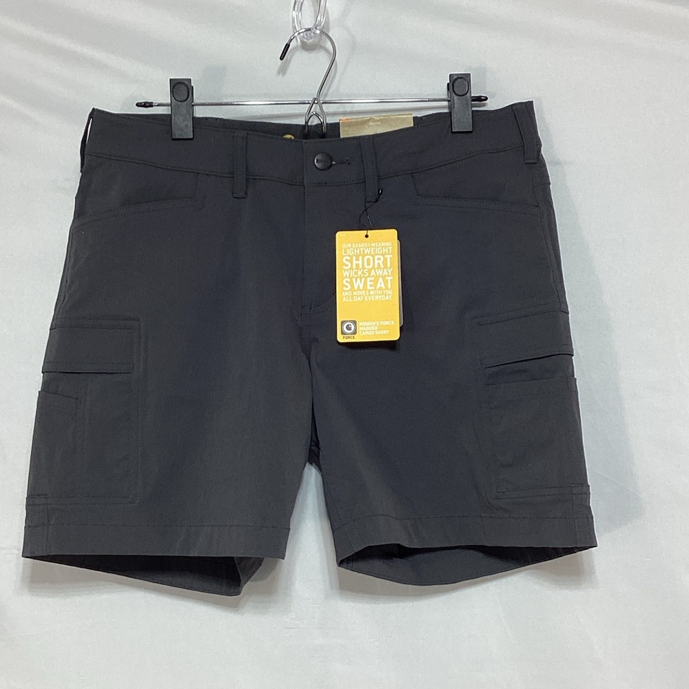 NWT Carhartt Women's Force Madden Gray Cargo shorts size 10